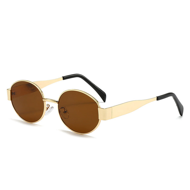 Women's fashionable oval sunglasses with unique frame Bowlift