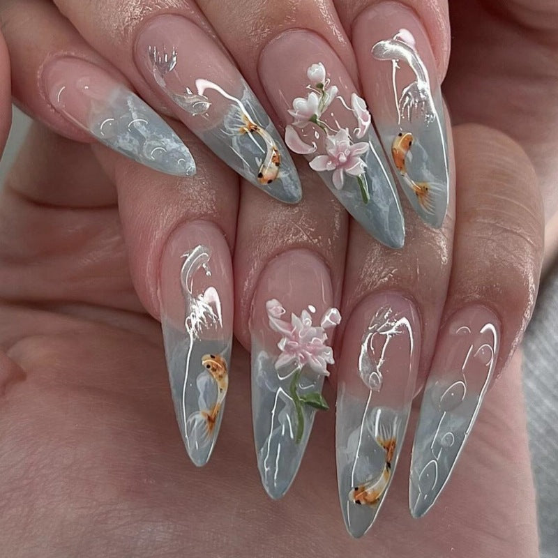 Animal-Inspired Press-On Nail Art Set Bowlift