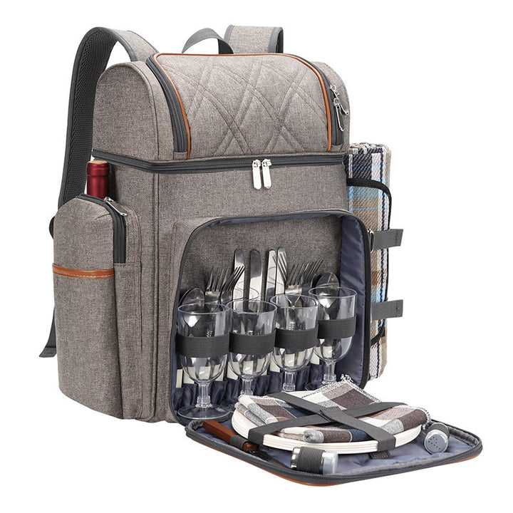 Picnic Backpack with Comprehensive Dish Set Bowlift