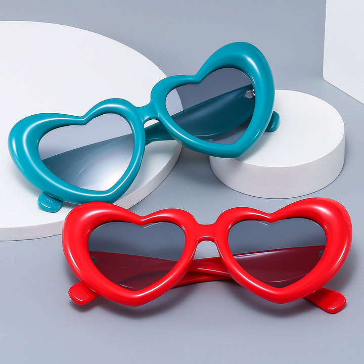 Women Heart-shaped Sunglasses with Stylish Frame Bowlift