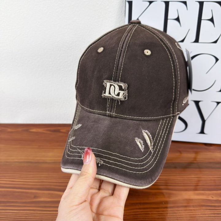 Men's Distressed Cotton Baseball Cap Bowlift 1784270840