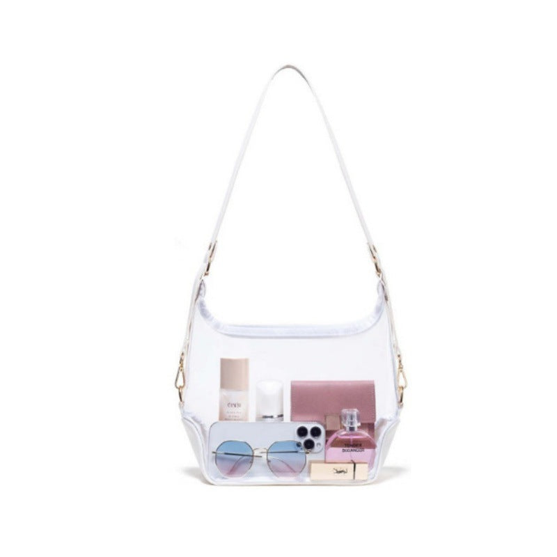 Transparent shoulder bag with modern compartments Bowlift