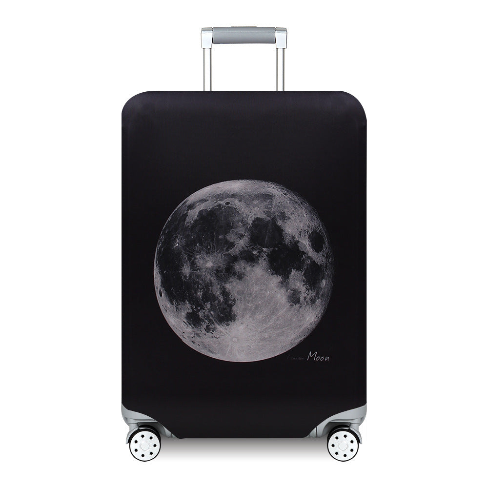 Unisex hard-shell suitcase with modern wave pattern Bowlift