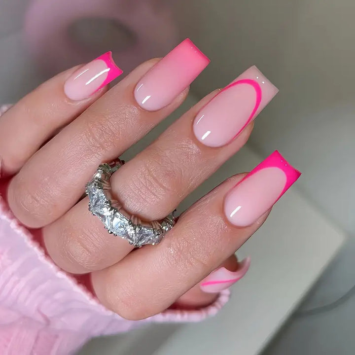 Stylish Acrylic Press-On Nail Set Bowlift