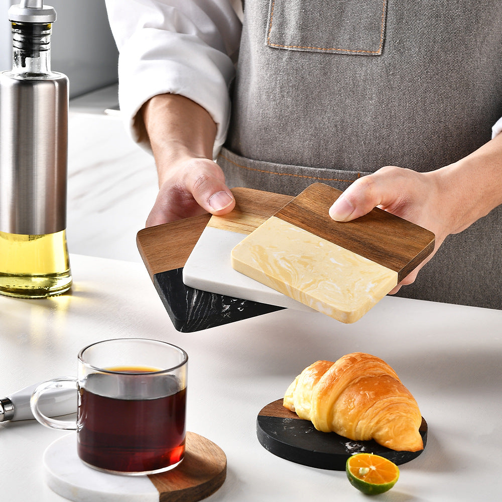 High-quality serving board made of wood and concrete Bowlift