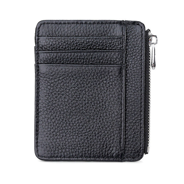 Premium Leather Zip-Around Card Case Bowlift