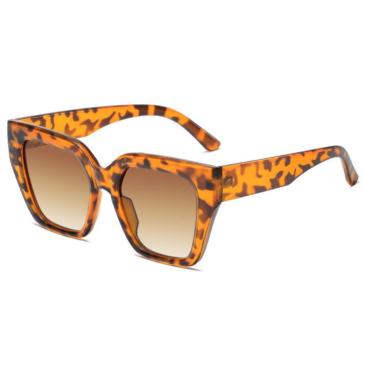Women's Fashion Oversized Sunglasses with Animal Print Bowlift