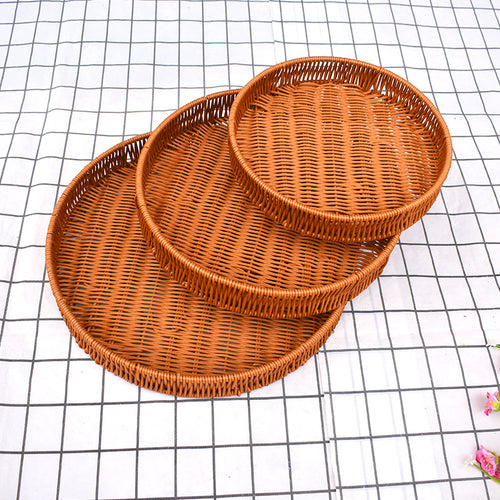 Round Woven Serving Baskets Set Bowlift