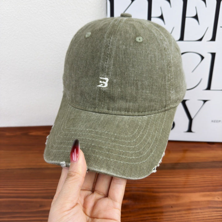 Unisex Distressed Cotton Baseball Cap Bowlift 1784083761