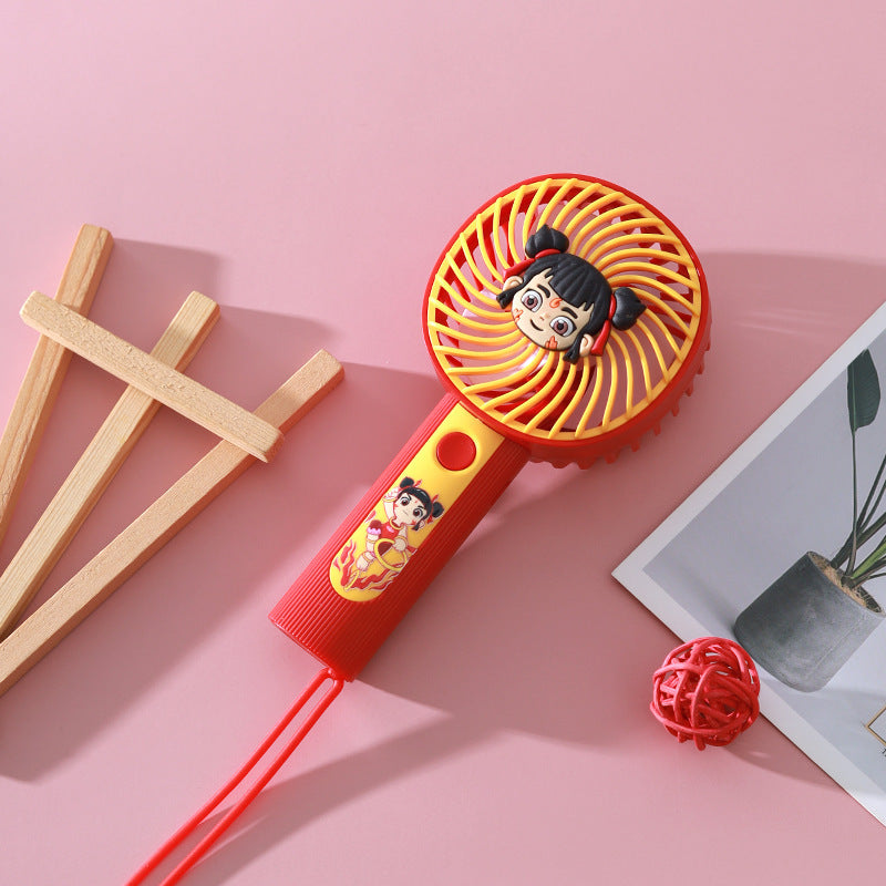Women’s handheld fan with cute character design Bowlift