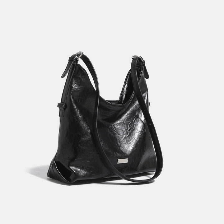 Sleek Casual Leather Hobo Bag