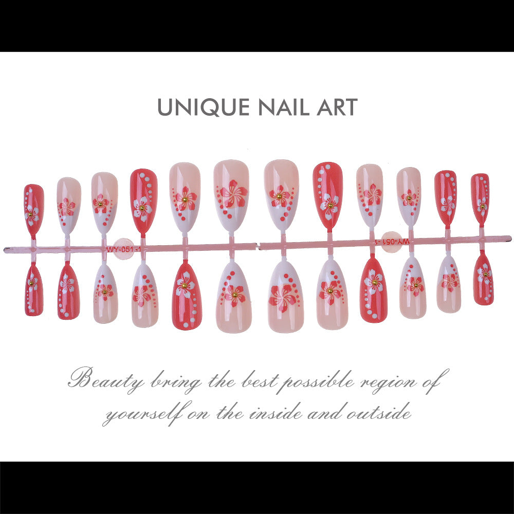Elegant Floral Press-On Nail Art Collection Bowlift