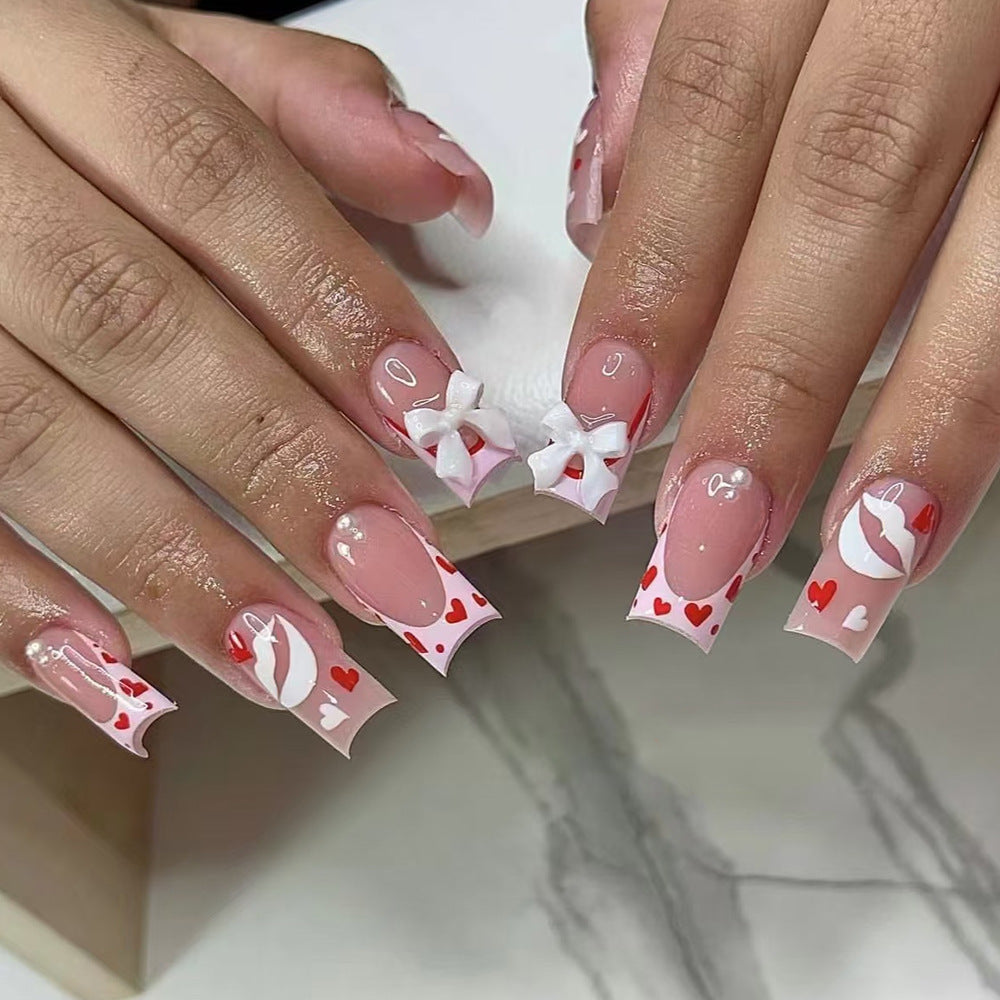 Romantic Nail Art Design Bowlift