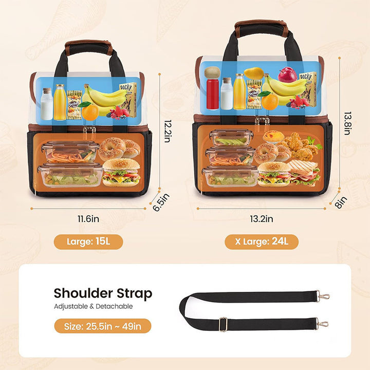 Elegant cooler bag with practical drink holder Bowlift