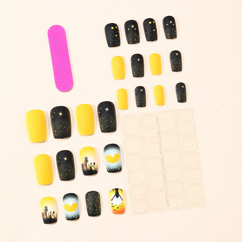 Artistic Sunset Nail Art Extensions Bowlift