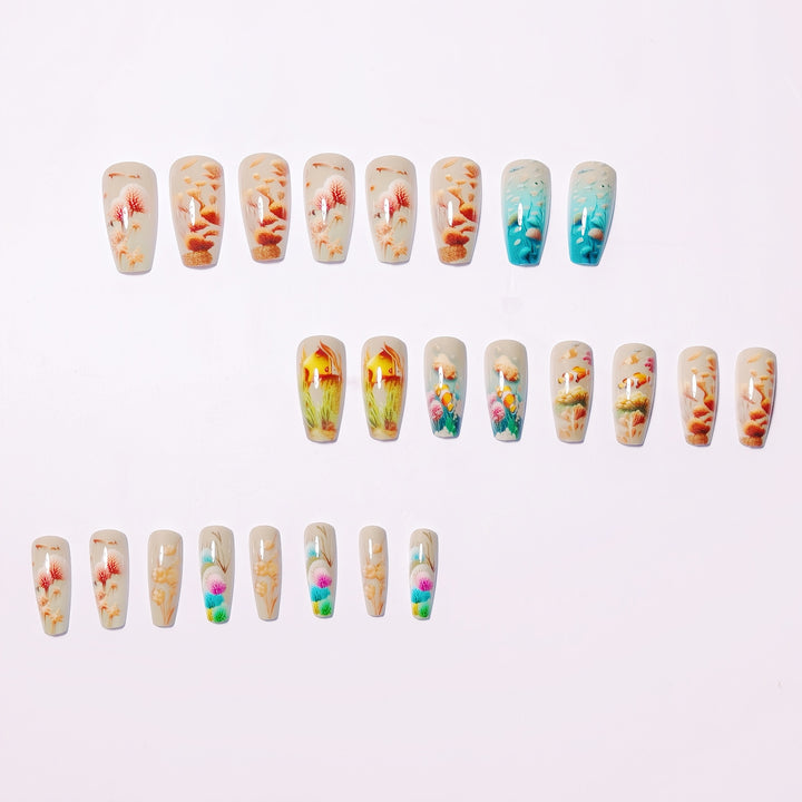 Underwater Scenery 3D Nail Art Bowlift