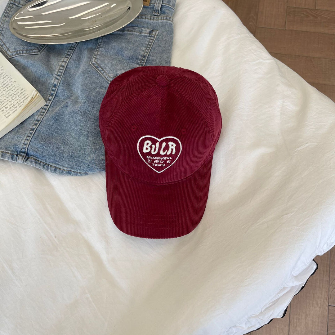 Women's Textured Corduroy Baseball Cap Bowlift