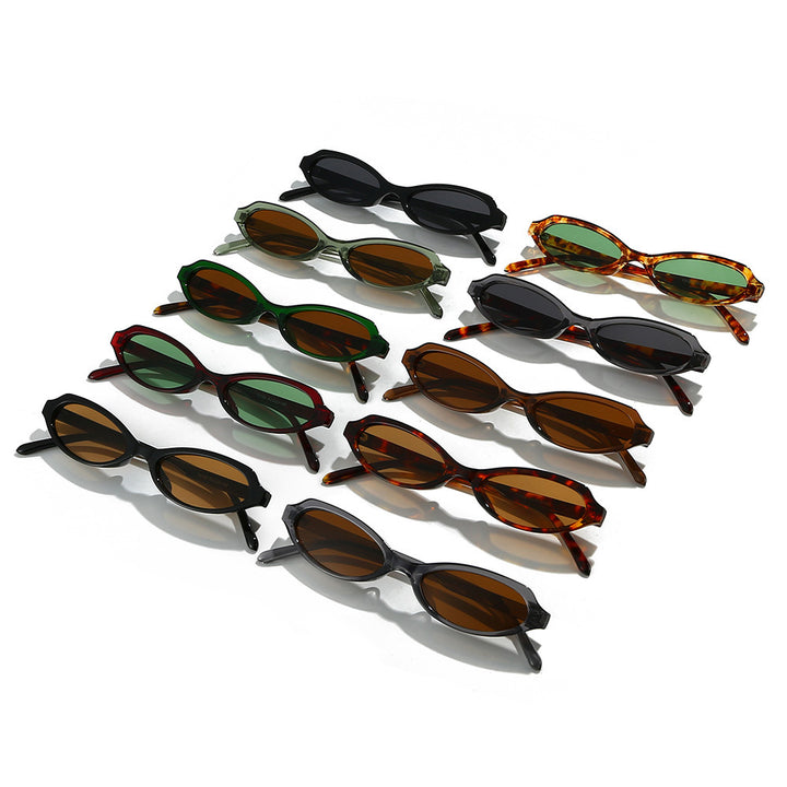 Fashionable Oval Frame Sunglasses Bowlift