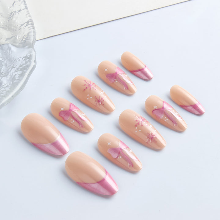 Elegant Butterfly Design Press-On Nails Bowlift