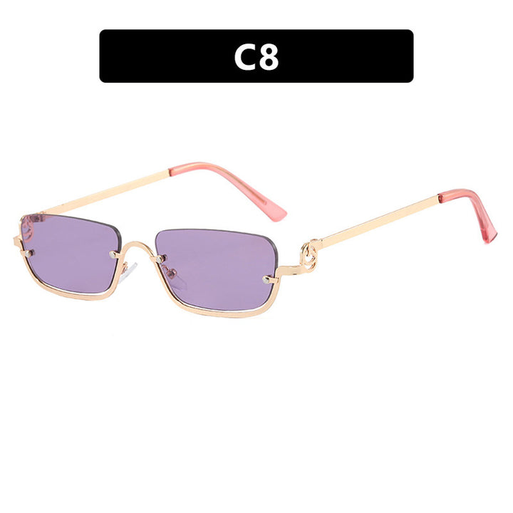 Women square sunglasses with elegant metal frame Bowlift