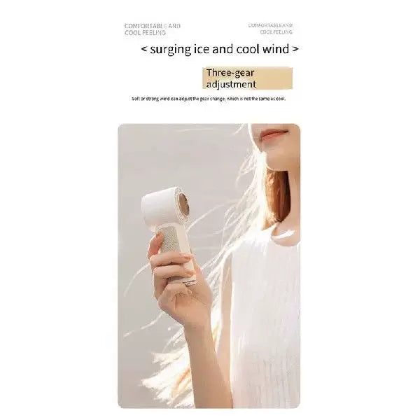Women's one-size portable bladeless personal fan with adjustable tilt angle and silent motor with three speeds Bowlift