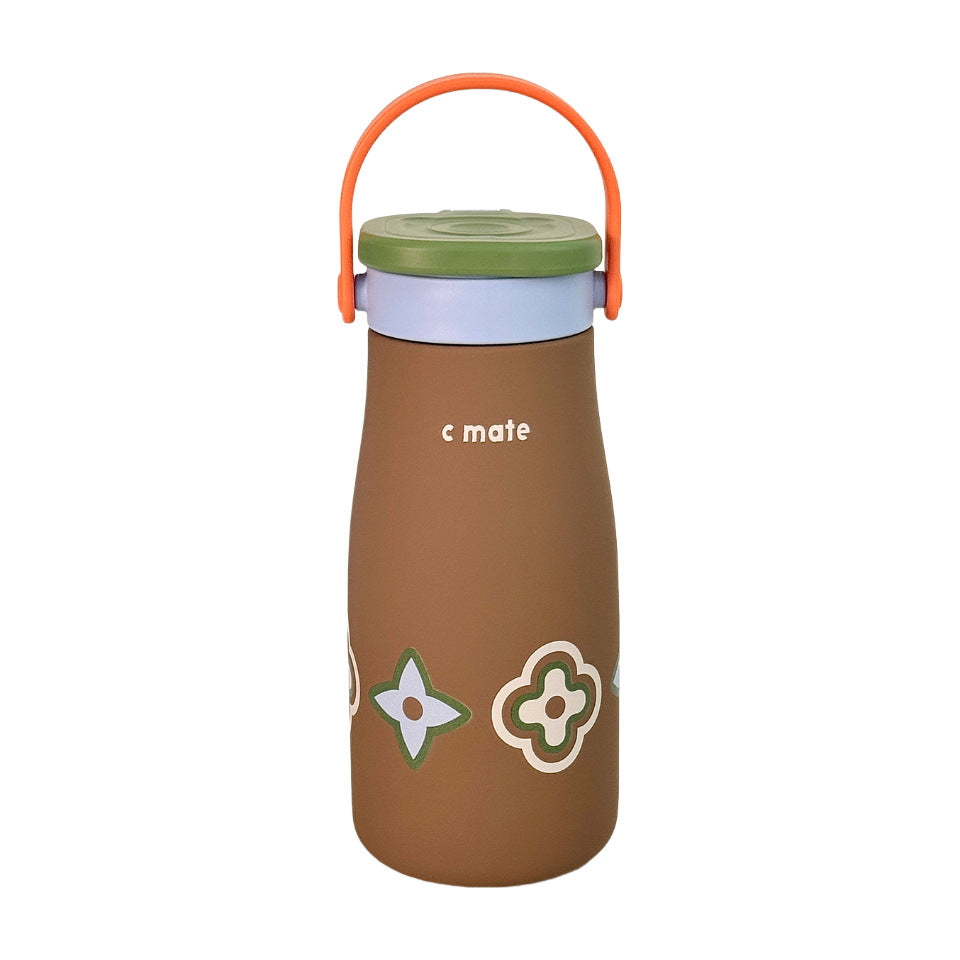 Ladies Insulated Drinking Bottle with Practical Carry Strap Bowlift