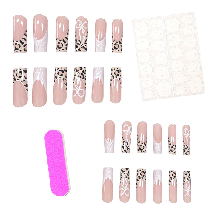 Elegant Long Acrylic Nail Art Extensions Bowlift