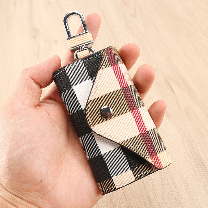 Elegant Plaid Pattern Card Case Bowlift