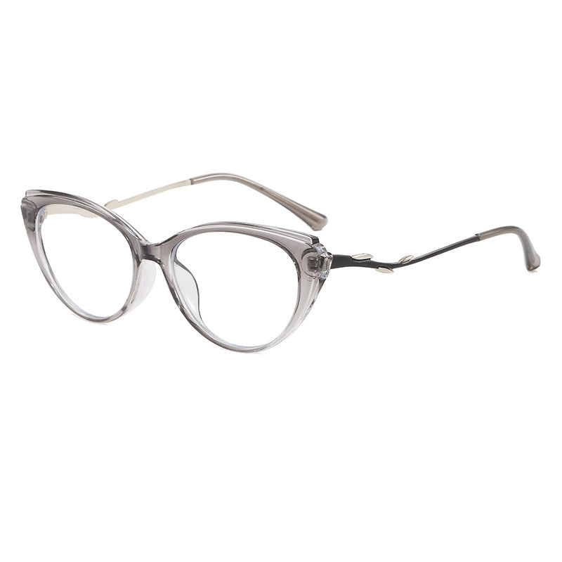 Fashionable Cat-Eye Glasses with Filigree Design Bowlift