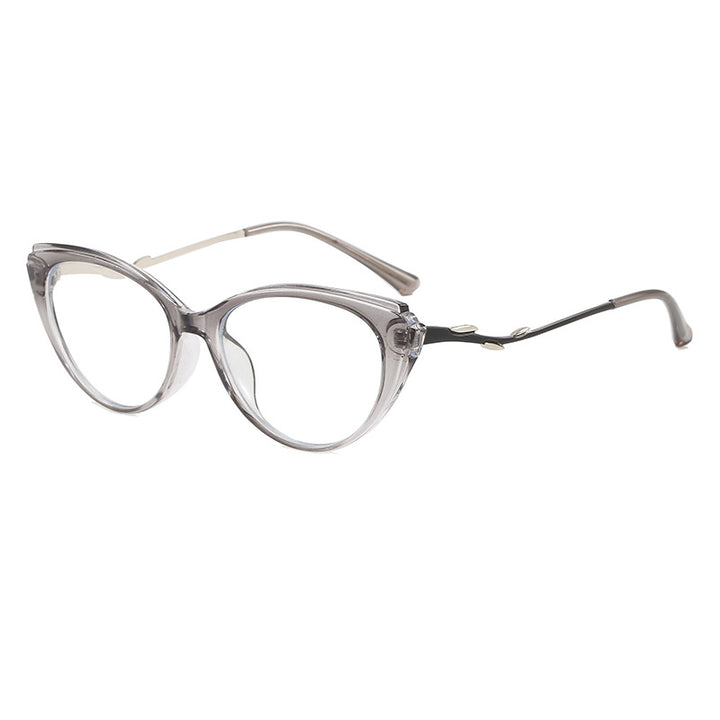 Fashionable Cat-Eye Glasses with Filigree Design Bowlift