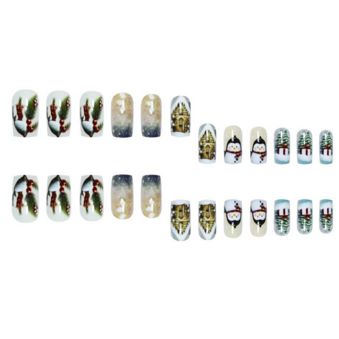 Winter-Themed Decorative Nail Art Bowlift
