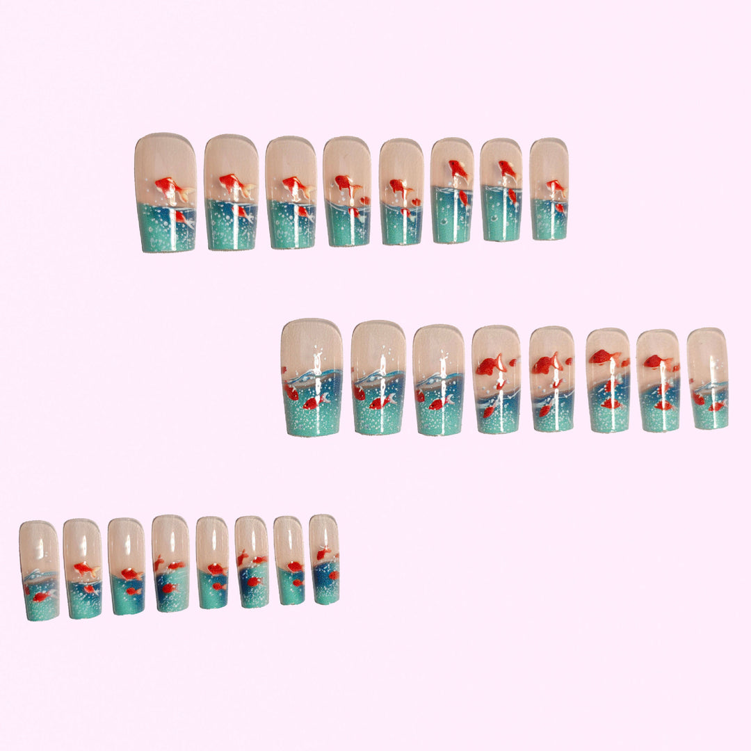Aquatic Fantasy Nail Art Bowlift
