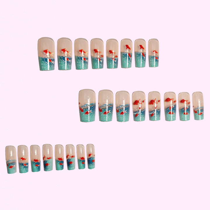 Aquatic Fantasy Nail Art Bowlift