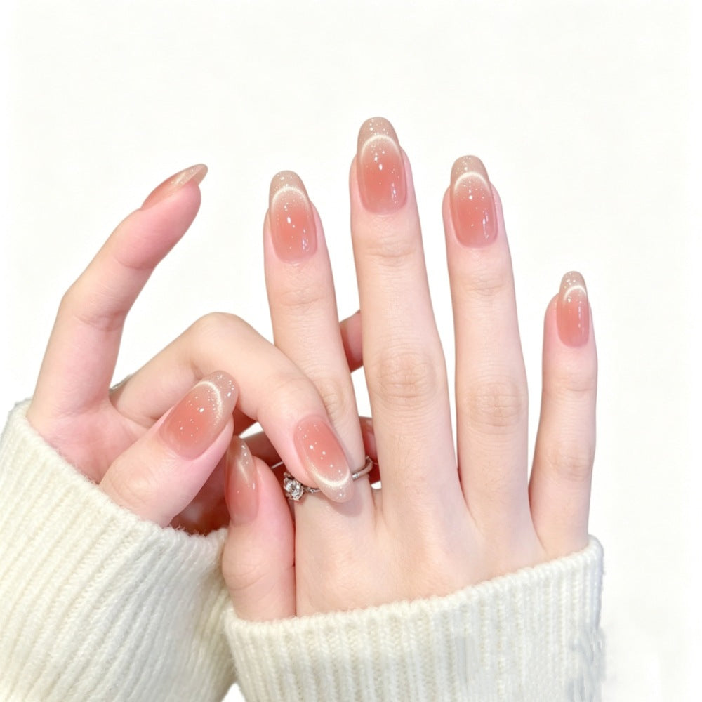 Artificial nails with elegant French tip design Bowlift