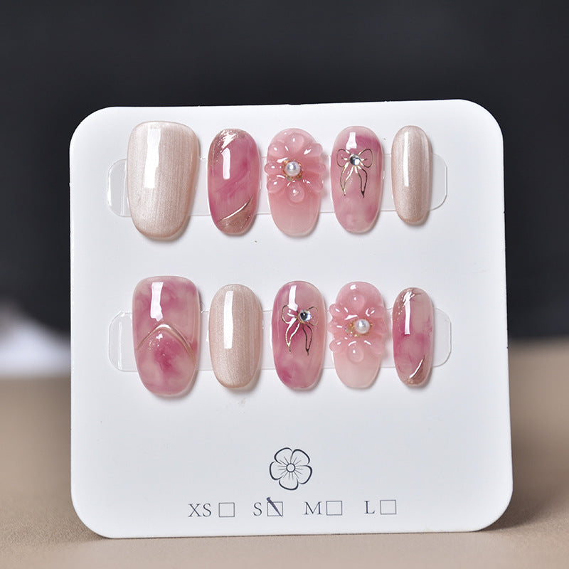 Premium Rhinestone-Embellished Nail Art Extensions Bowlift