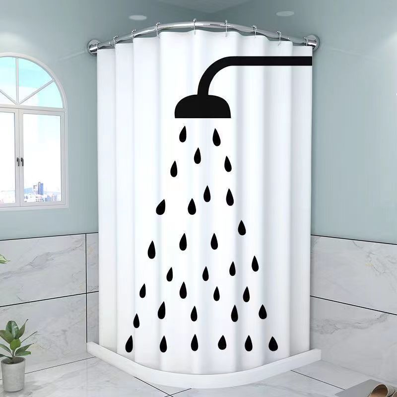 Artistic Cat-Themed Shower Curtain Bowlift