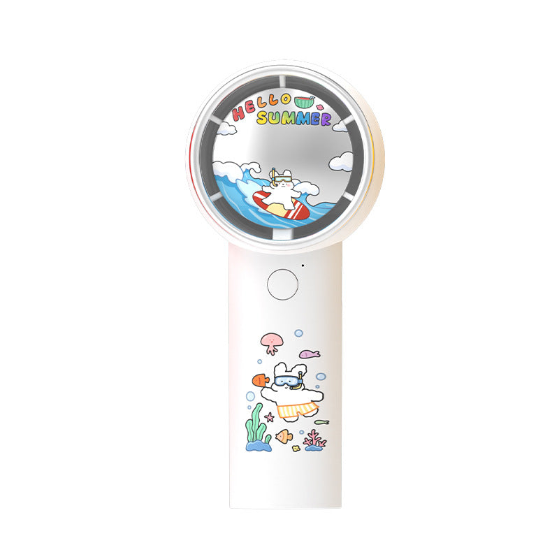 Unisex Portable Handheld Fan with Cute Cat Design Bowlift