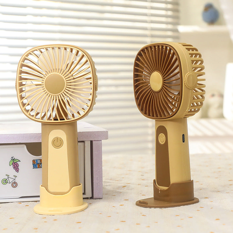 Ladies Portable Hand Fan with Flexible Holder Bowlift