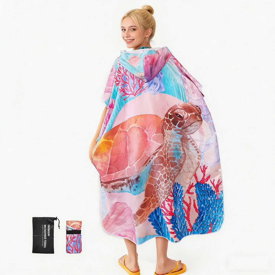 Beach dress with tropical print Bowlift