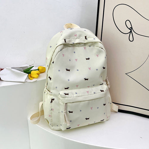 Dog-Themed Casual Backpack Bowlift