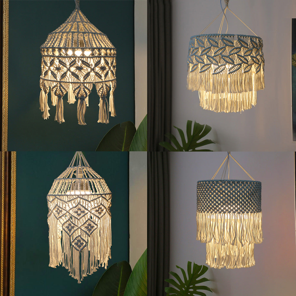 Handwoven Macramé Pendant Lamp