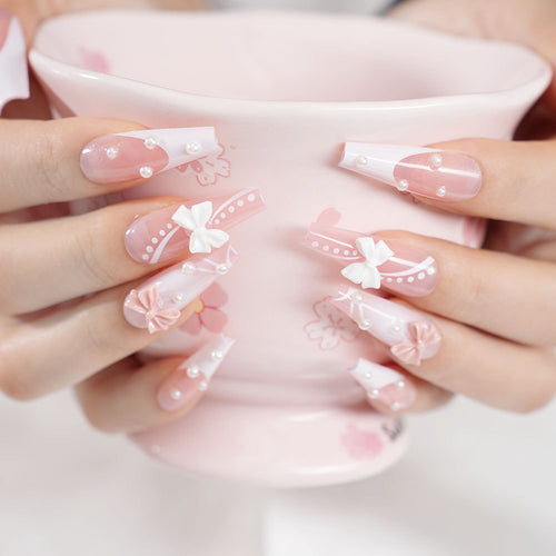 Elegant Premium Decorative Press-On Nail Tips Bowlift