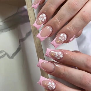 Creative 3D Bow and Pearl Nail Extensions Bowlift