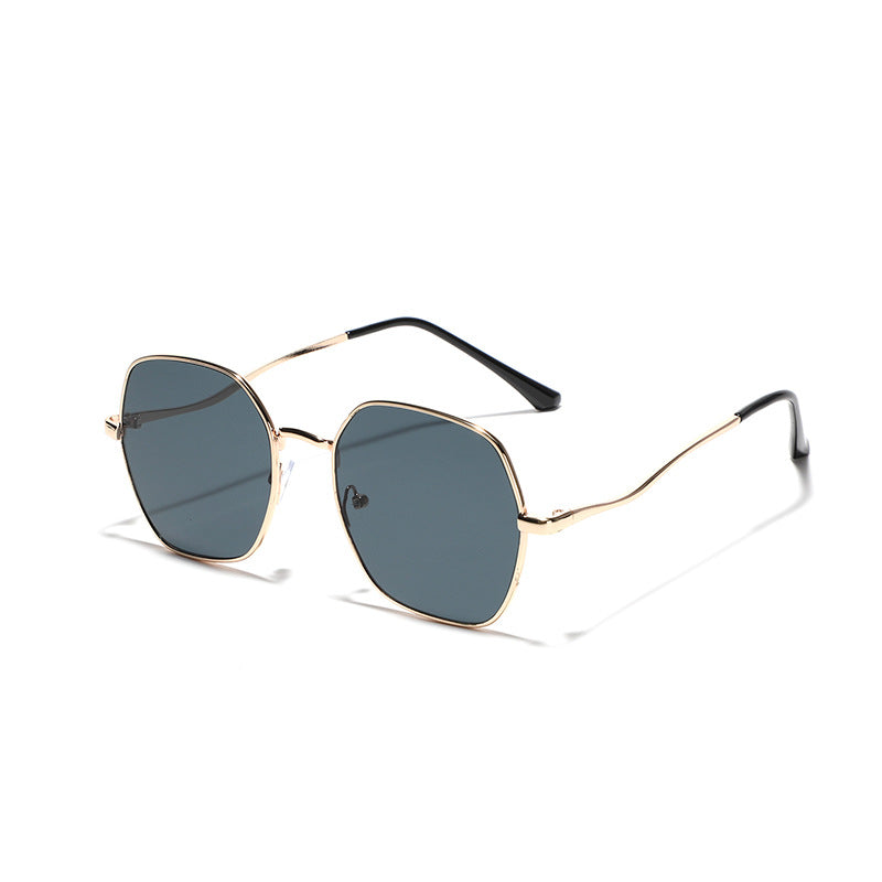 Women's geometric sunglasses with high-quality metal frame Bowlift