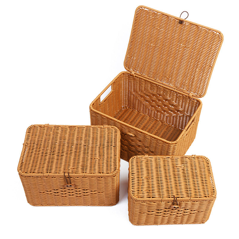 Rustic Woven Storage Chest Bowlift