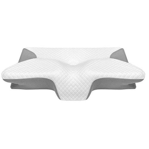 Ergonomic Sleep Pillow With Contoured Design And Viscoelastic Comfort Bowlift