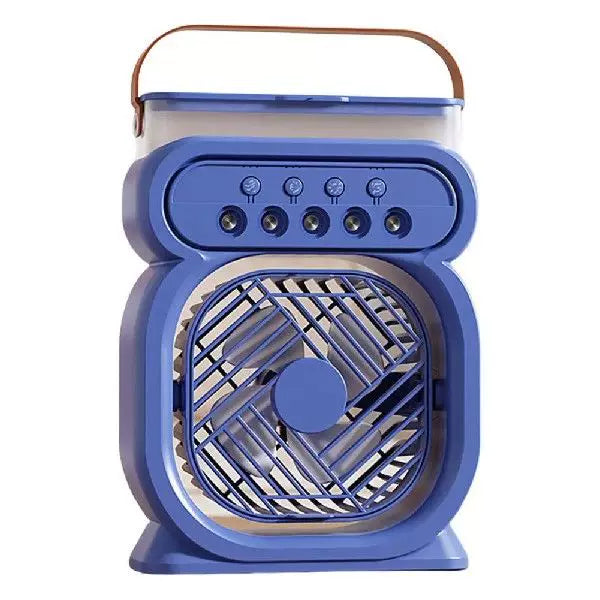 Unisex One Size Portable Rechargeable Vaporizing Desktop Air Cooler and Fan with Leather Carrying Handle Bowlift