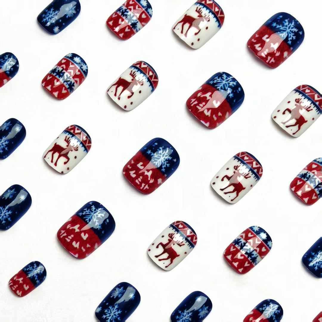 Winter Acrylic Nail Set Bowlift