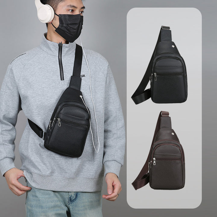 Premium Leather Sling Backpack Bowlift