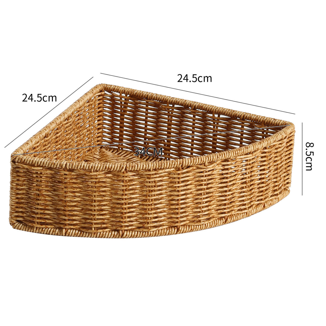 Unisex Triangular Storage Basket made of Woven Material Bowlift